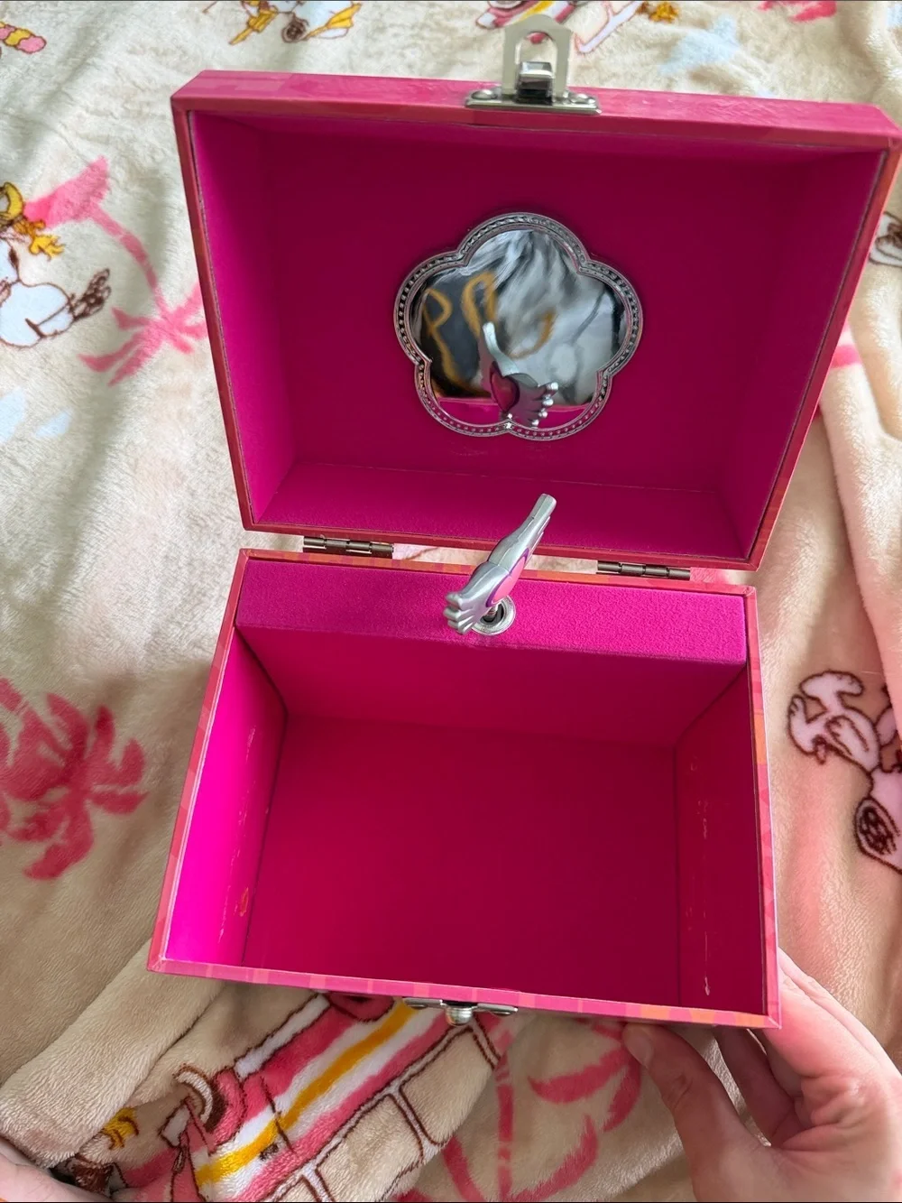 Working Music Box Vintage Y2K Heart Cutie Pink Girls Jewelry Angel Wings Kids